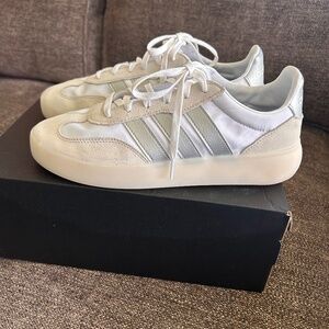 Adidas Barreda Decode Tennis Shoe.  Women 8.5.  White and Silver.